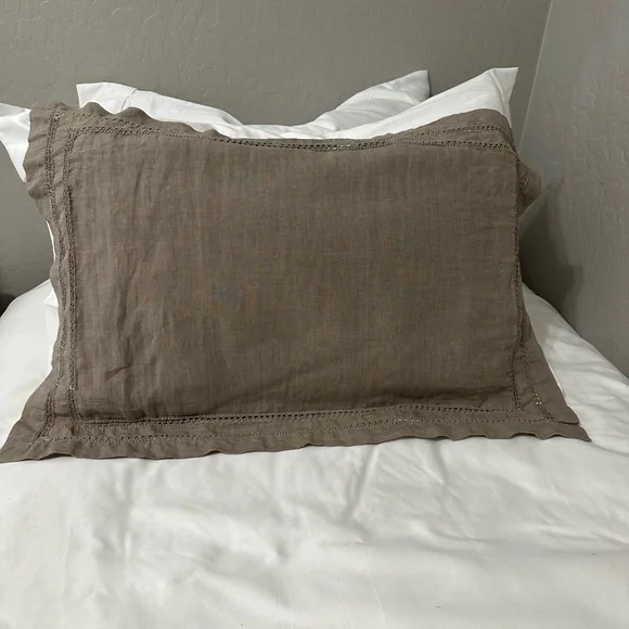 New Restoration Hardware Vintage Belgian Linen Hemstitch Sham