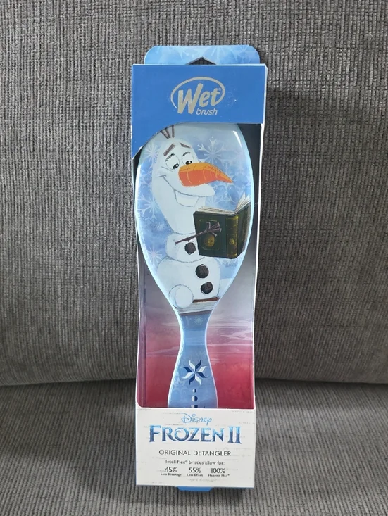 Wet Brush Featuring Disney Frozen II Olaf, Blue, New The Original Detangler.