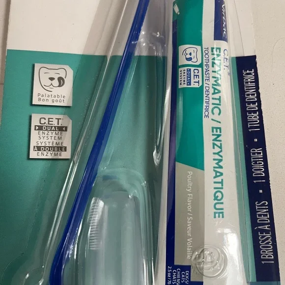 NEW C.E.T. Enzymatic toothpaste ckn flavor Dog toothpaste includes toothbrush