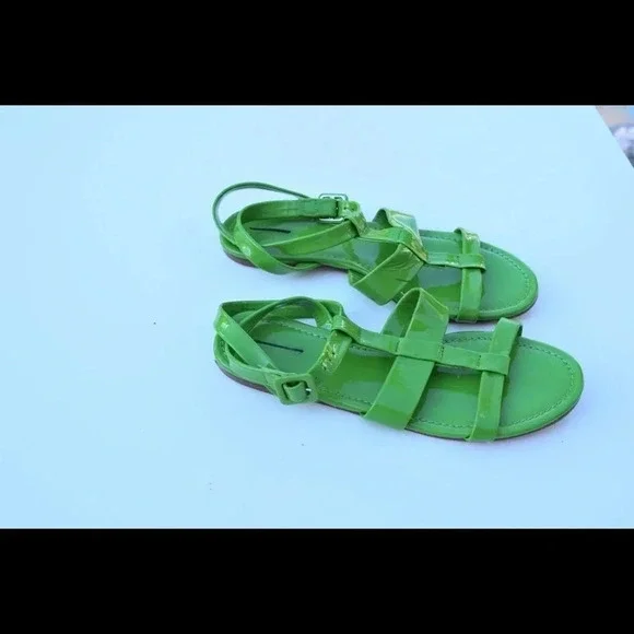 J. Crew patent sandals