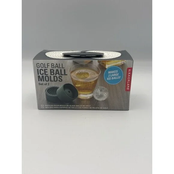 Kikkerland Golf Ball Ice Mold Set of 2 | Groomsmen Gift‎ Whiskey Novelty
