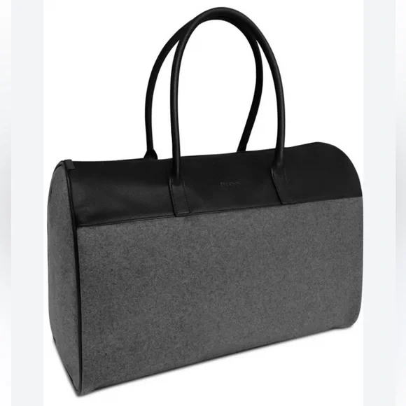 Hugo Boss Black and Gray Duffel/Weekender/Travel Bag