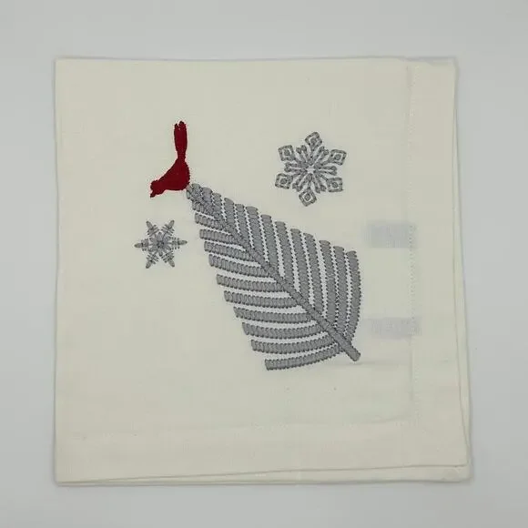NEW 8 The Company Store Winter Wood Cloth Dinner Napkins 9