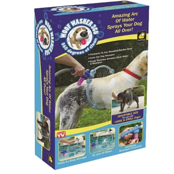 Woof Washer 360 Perfect Pet Dog Washing Station Adjustable Bathing Ring Cleaner