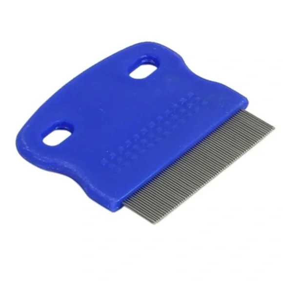 Dark Blue Silver Flea Comb Kits Pet Grooming Tool