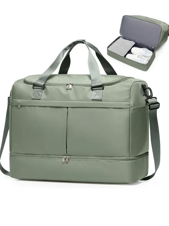 Travel Duffel Bag - Sage Green Weekend Bag