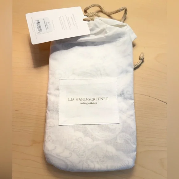 NEW🩶Restoration Hardware Lia Hand Screened standard Sham 100% cotton collection