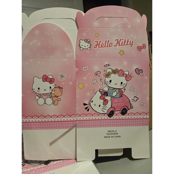 Hello Kitty Party Favor Boxes‎ Pink Treat Candy Goodie Gable Box