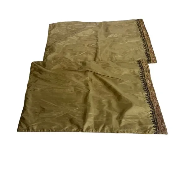 milli home marsha cutler gold beaded placemats set of 2