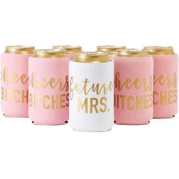 12-Pack Insulated Beer Can Cooler Sleeves, 12 oz, Bridal Showers & Bachelorette