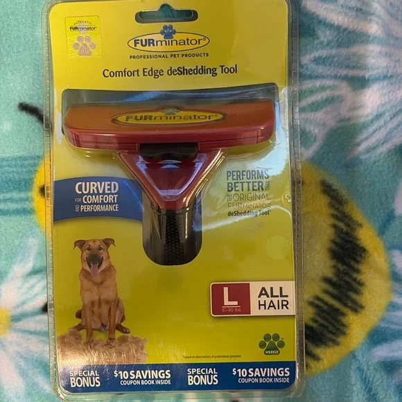 Terminator dog shedding tool curved size large