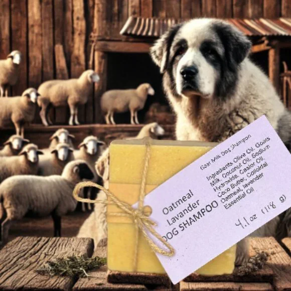 Oatmeal Lavender Milk Dog Shampoo Bar