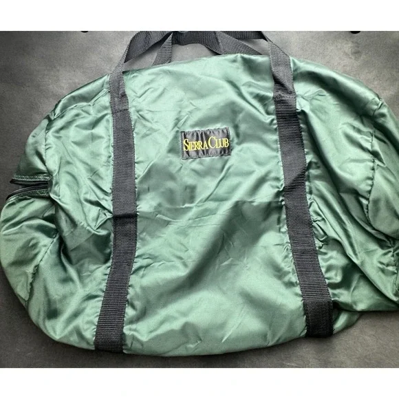Vintage SIERRA CLUB Canvas Duffle Bags Forest Green