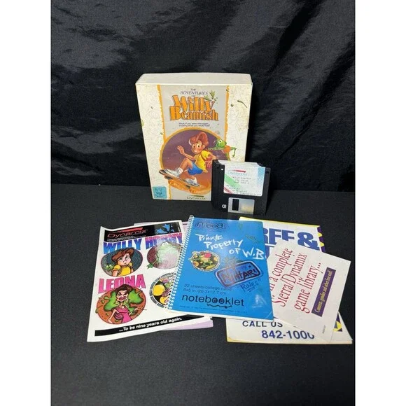 The Adventures of Willy Beamish rare Floppy Dynamix Sierra family