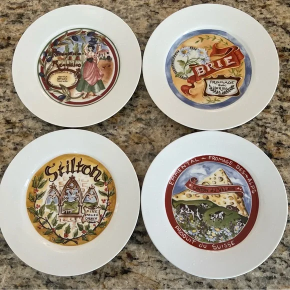 Restoration Hardware Cheese Appetizer Plates