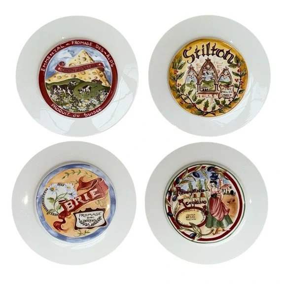 Restoration Hardware Vintage 2000 Classic Cheese Plates 7.5