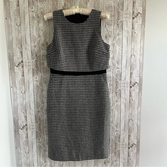 J. Crew Tweed Houndstooth Dress 6