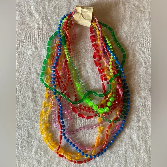 Vintage Mardi Gras Throw Beads Lot of 12