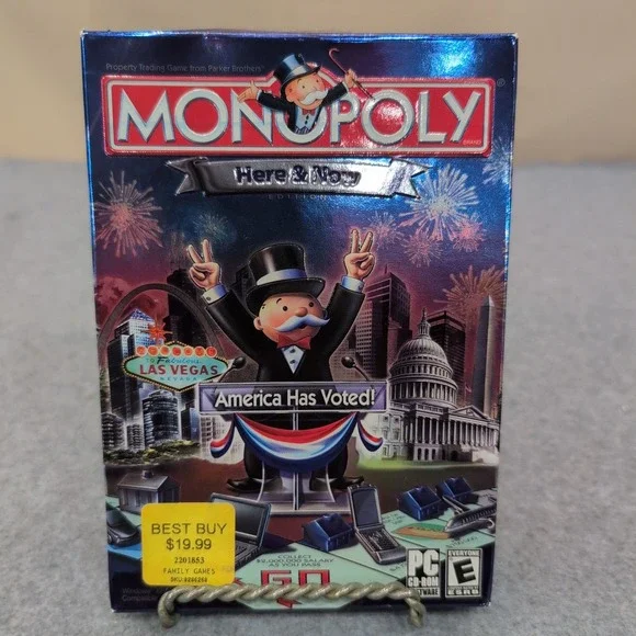 Monopoly Here & Now Edition PC CD-ROM Game America Has Voted Parker Brothers