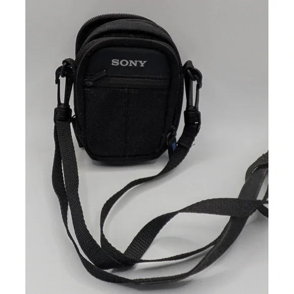 Sony Camera Case LCS-CSJ Small Black Excellent Nylon Pouch Belt Loop Strap