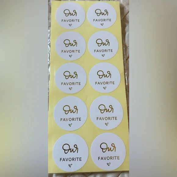 NEW Our Favorite Stickers Wedding Favor Treat Bag 110 Labels