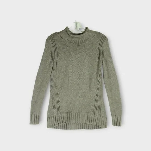 J. Crew Always 1988 Knit Sweater Size XXS Taupe Ribbed