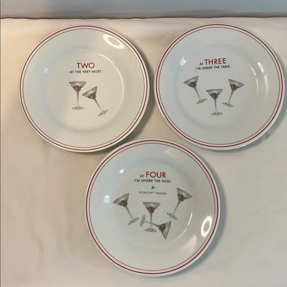 Vintage Restoration Hardware Martini Plates 7”