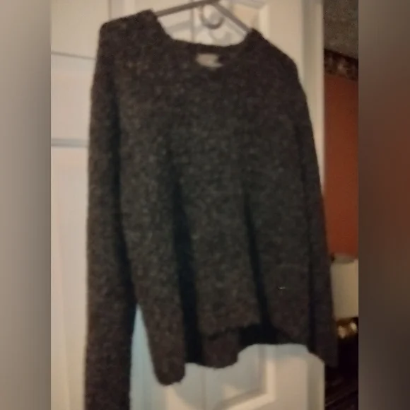 J. Crew V-Neck Sweater in Dark Gray