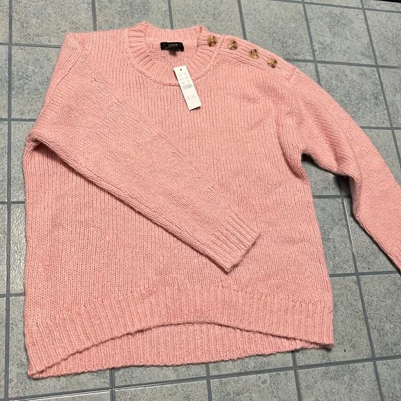J. Crew pink alpaca wool sweater NWT