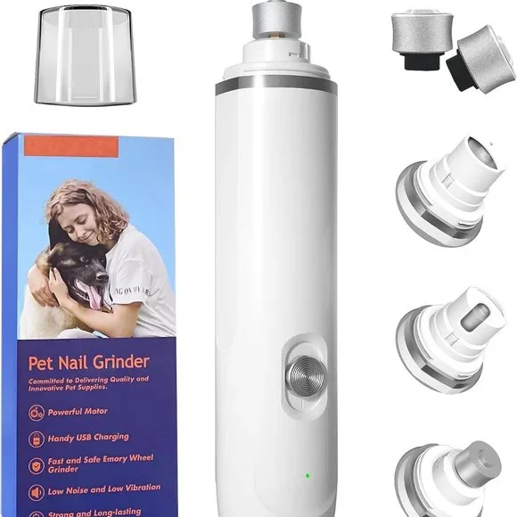 Dog Nail Grinder, Electric Dog Nail Trimmers for Large Breed, Super Quiet