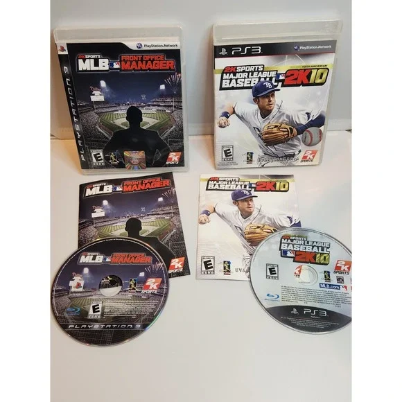 PlayStation 3 PS3 Lot MLB Front Office Manager & Major League Baseball 2K 10