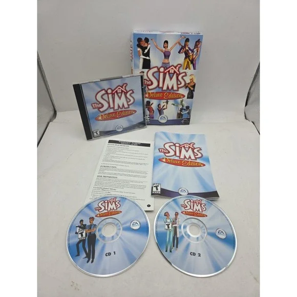 Sims: Deluxe Edition (PC, 2002) CIB With Manuals - Excellent Tested Works