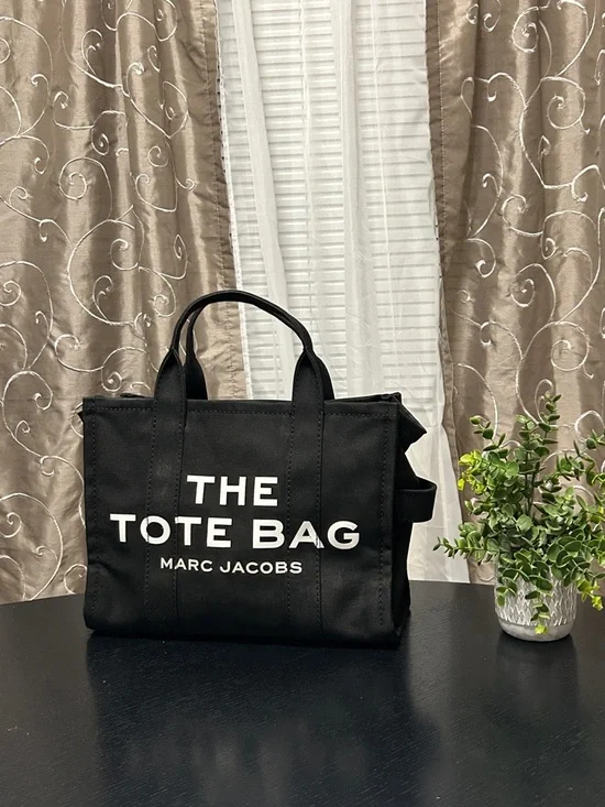 Marc Jacobs Black 'The Tote Bag' Canvas Duffel