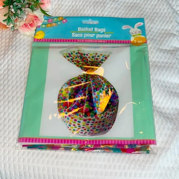 Colorful Polka Dot Basket Bags