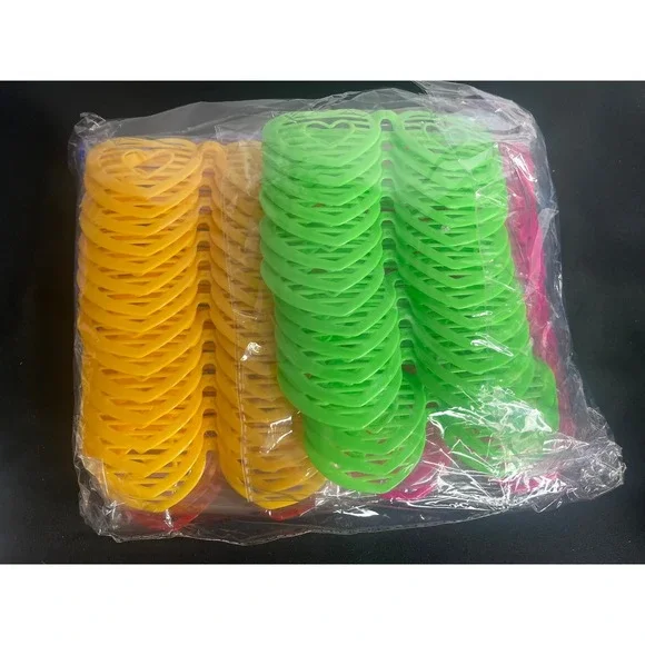 96 Pack Heart Shutter Shades Neon Party Favors Bulk Sunglasses 6 Color Retro 80s