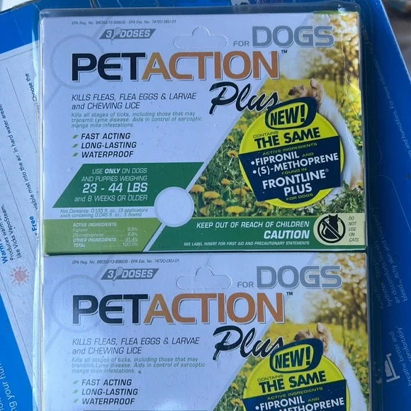Pet action +6 doses total for dogs 23 to 44 pounds