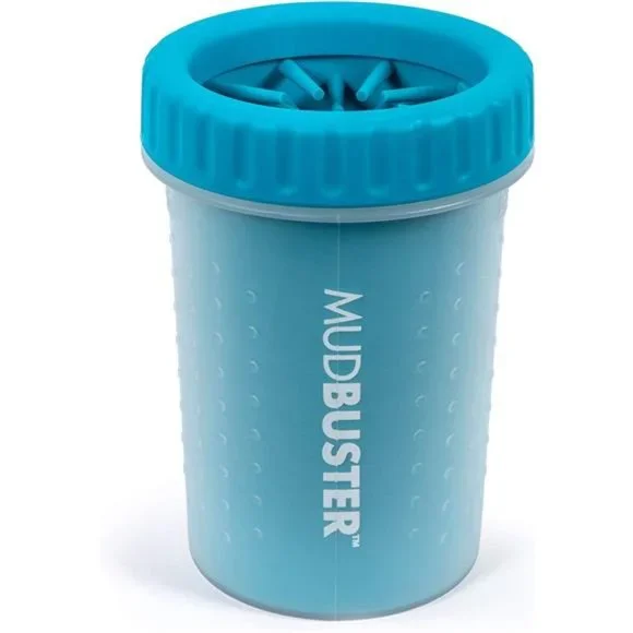 MudBuster Portable Dog Paw Cleaner, Medium, Blue