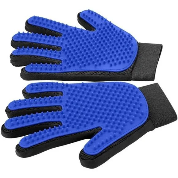 1 Pair Pet Grooming Gloves Cat Brushes for Gentle Shedding Pets Hair Remover