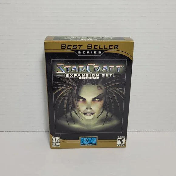 Star Craft Expansion Set Brood War Win Mac PC Cd-Rom Big Box New Sealed