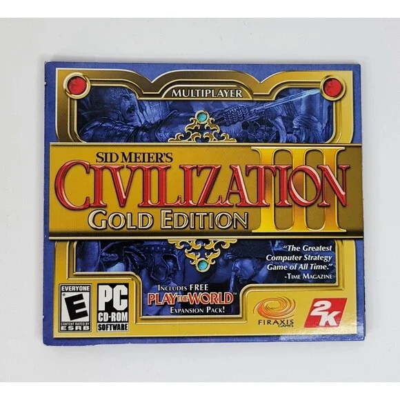 Sid Meier's Civilization III & Play The World Expansion Pack PC 2 Disc Game