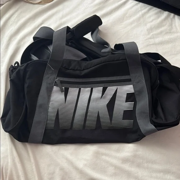 Nike Black and Gray Duffel Bag