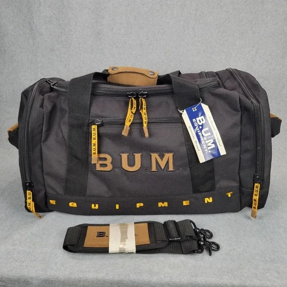VTG 90's Bum Equipment‎ Duffle Bag Embroidered B.U.M. 24x12x12 NWT