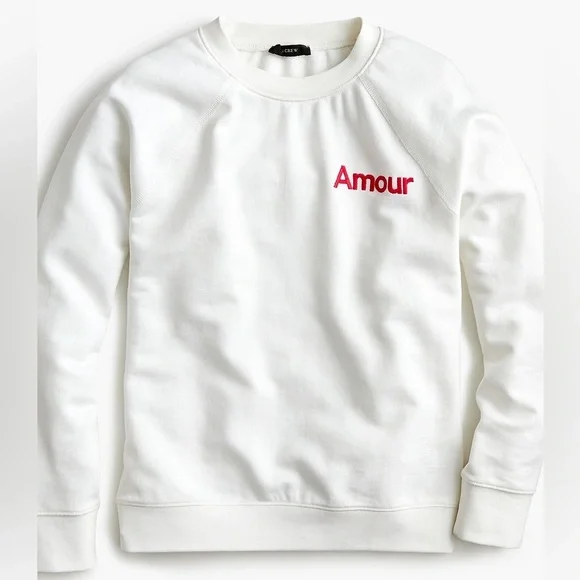 J. Crew XS White Amour Sweatshirt