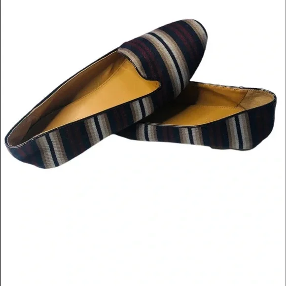 J. crew slip on shoes. Size 8 stripes brown&grays