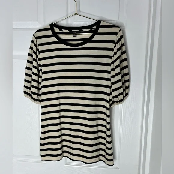 J. Crew Striped Blouse Top Sz M
