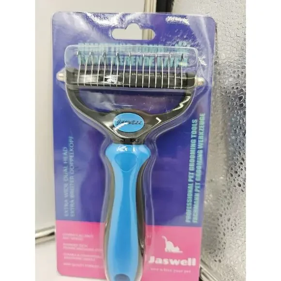 Jaswell Extra Wide Dual Head Professional Pet Grooming Dematting Comb