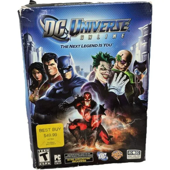 Warner Brothers SOE DC Universe Online PC DVD Rom Game Rated T