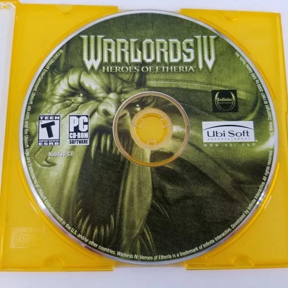 Warlords IV 4 Heroes Etheria PC CD Rom Game Windows 95 98 2003 Strategy