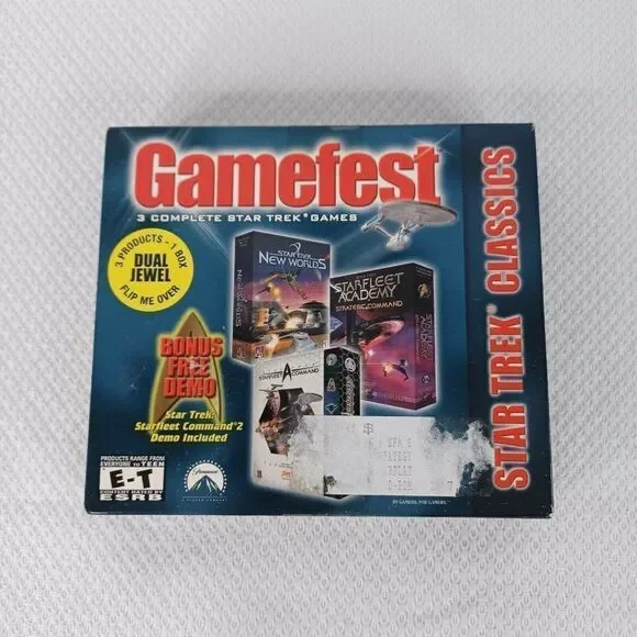 Gamefest Star Trek Classics Dual Jewel Case PC CD-ROM 3 Games