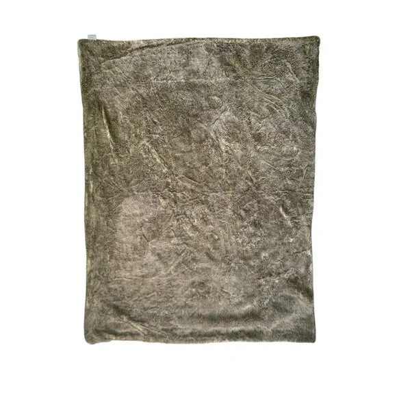 Restoration Hardware 60x40 Throw Blanket Cozy Plush Brown Faux Fur